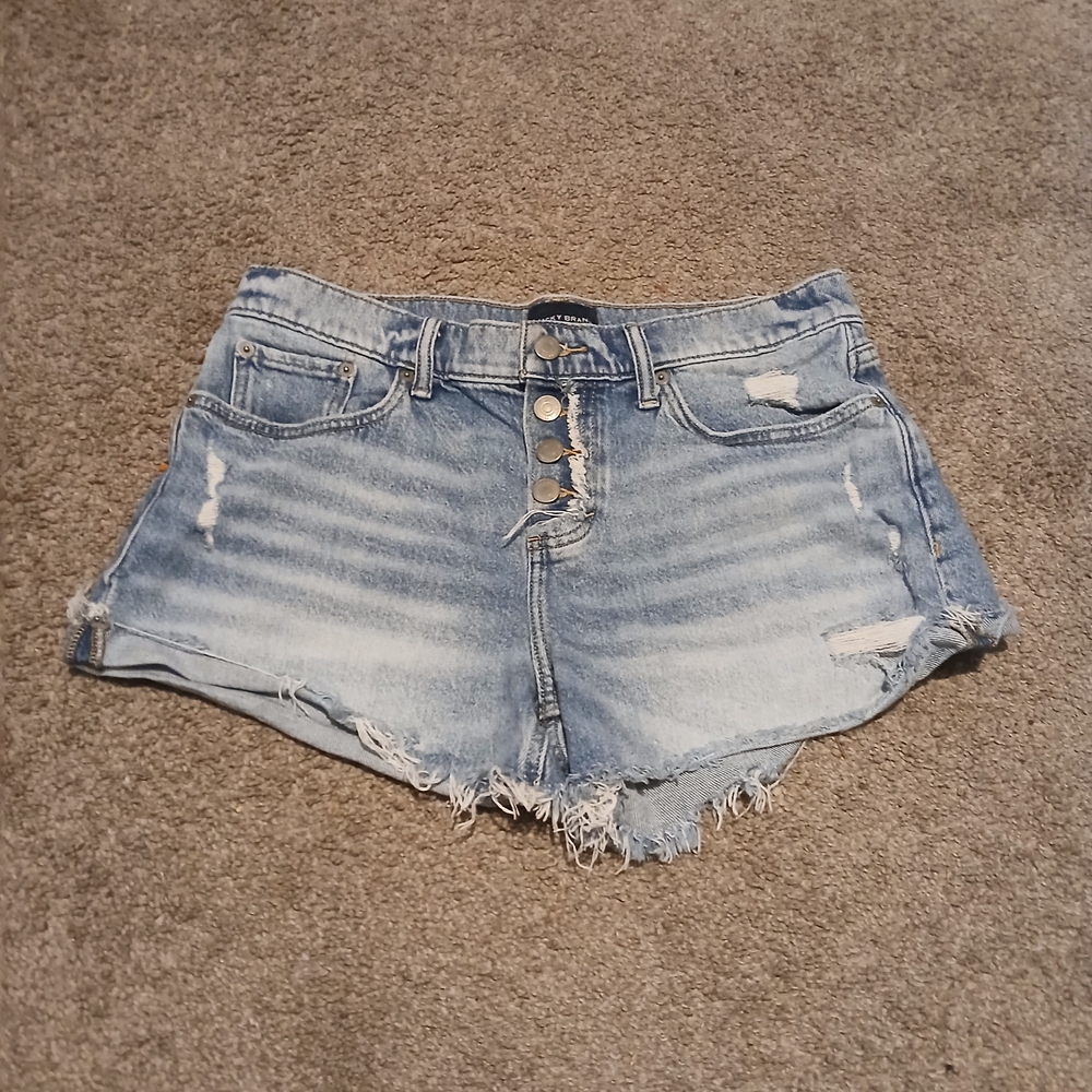 Lucky Brand Light Blue Distressed Jean Shorts